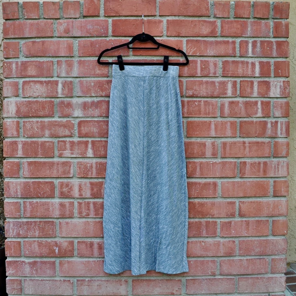 LOFT Gray Maxi Skirt